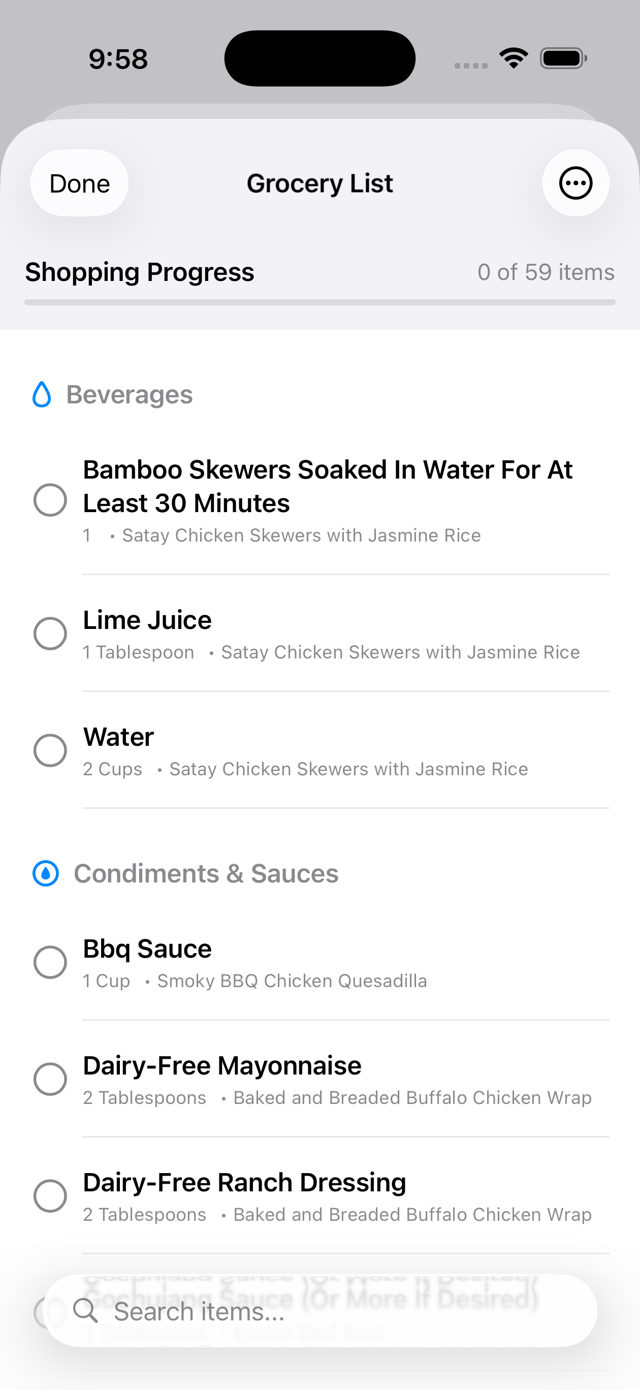 Grocery List